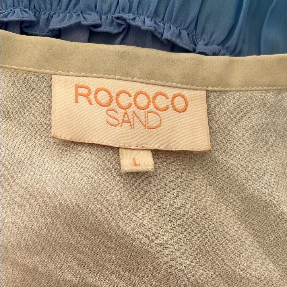 Rococo Sand Ombre Maxi Dress with Ruffle Details Large - Picture 7 of 8